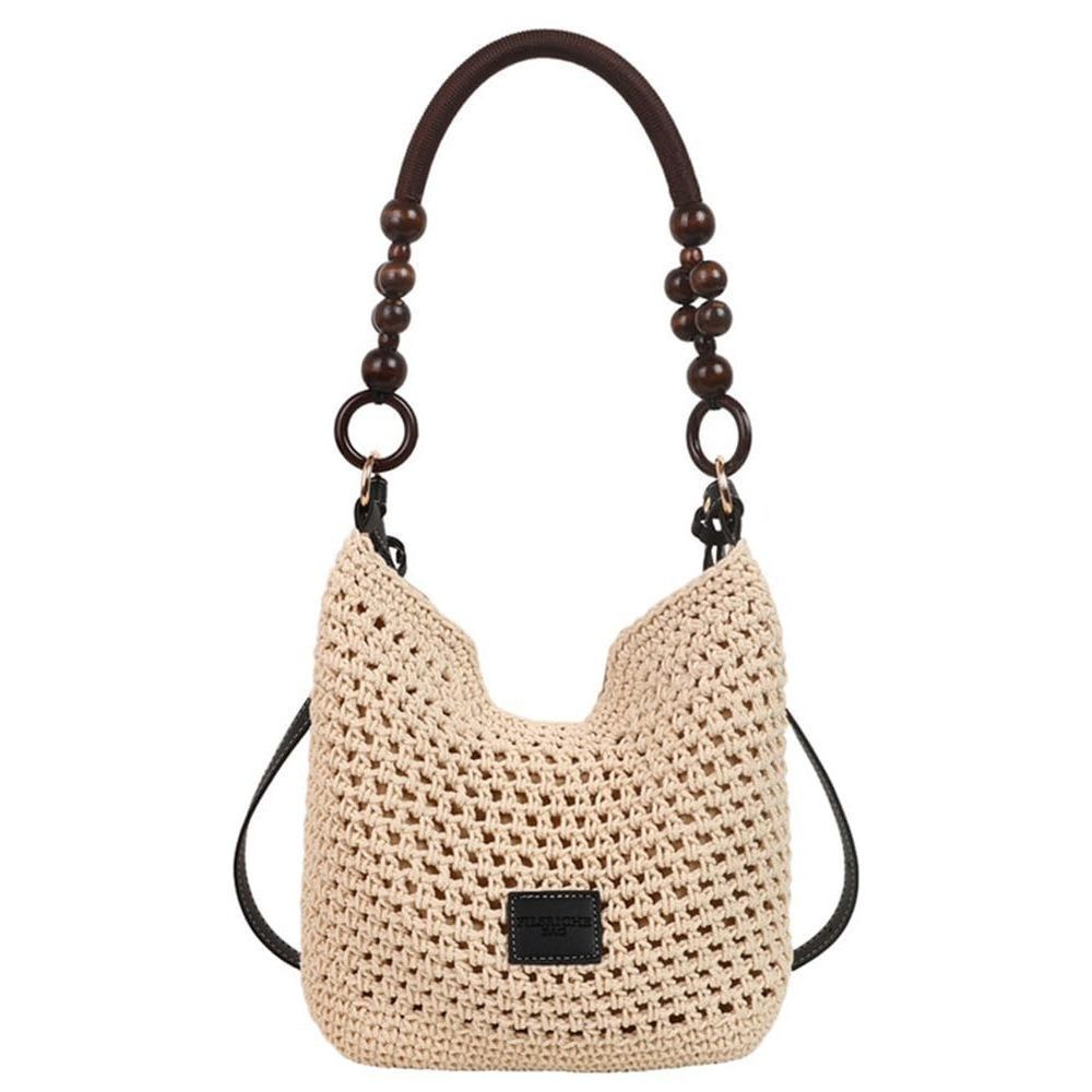 Bohemia Woven Straw Bag Macrame Shoulder Tote Bags Crossbody Purses :]